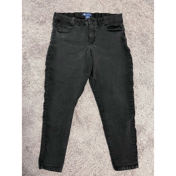 Democracy Skinny Jeans Size 16 Black Denim AB Technology Stretch Mid Rise - Picture 1 of 16
